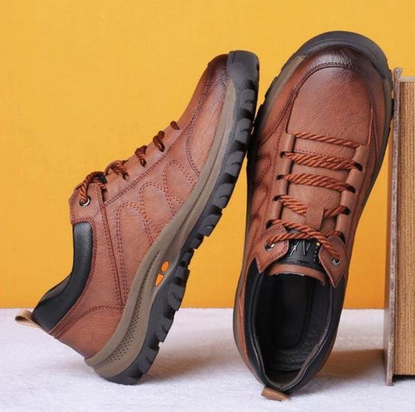 Herren Orthopädische Lederschuhe Wasserdicht Bequem