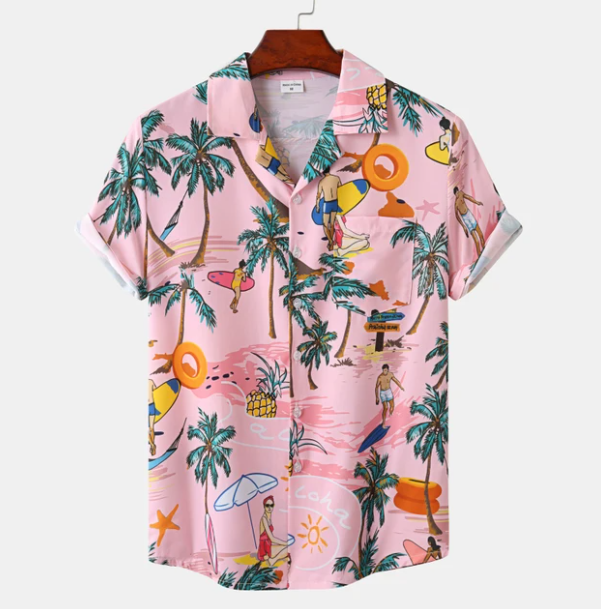 Norvielle Herren Hawaiianisches Hemd