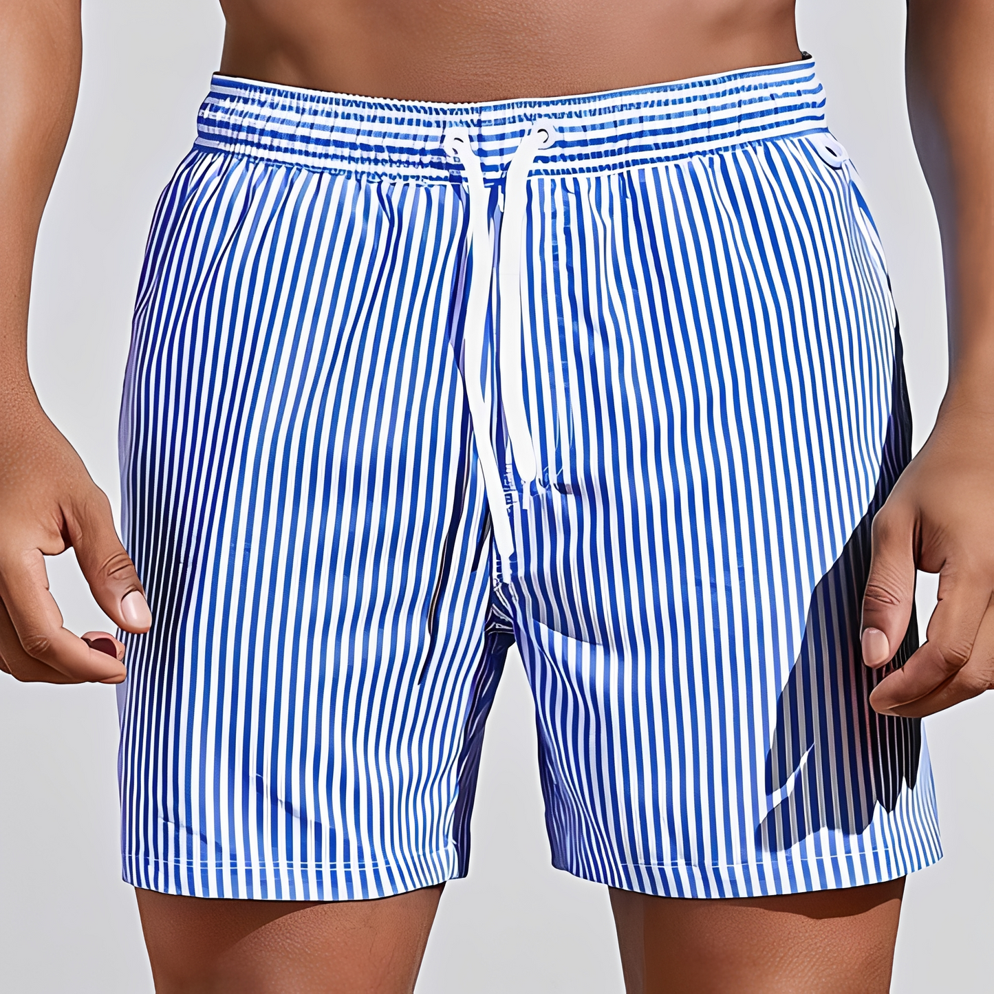 Herren Kurze Sommerhose Streifen Locker - Norvielle
