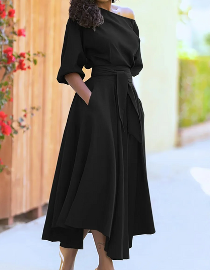Norvielle Damen Festkleid Elegant Midi - Norvielle