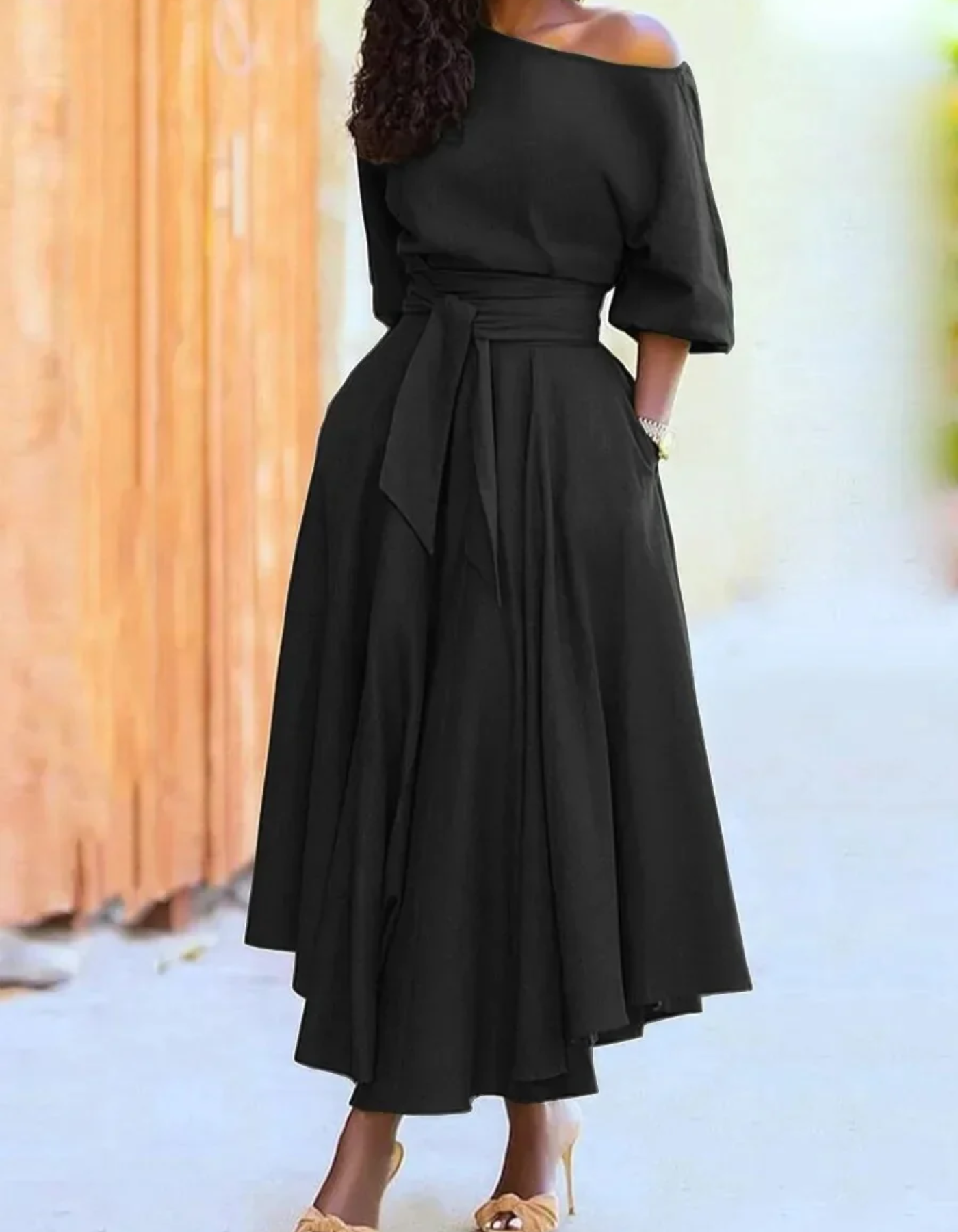 Norvielle Damen Festkleid Elegant Midi