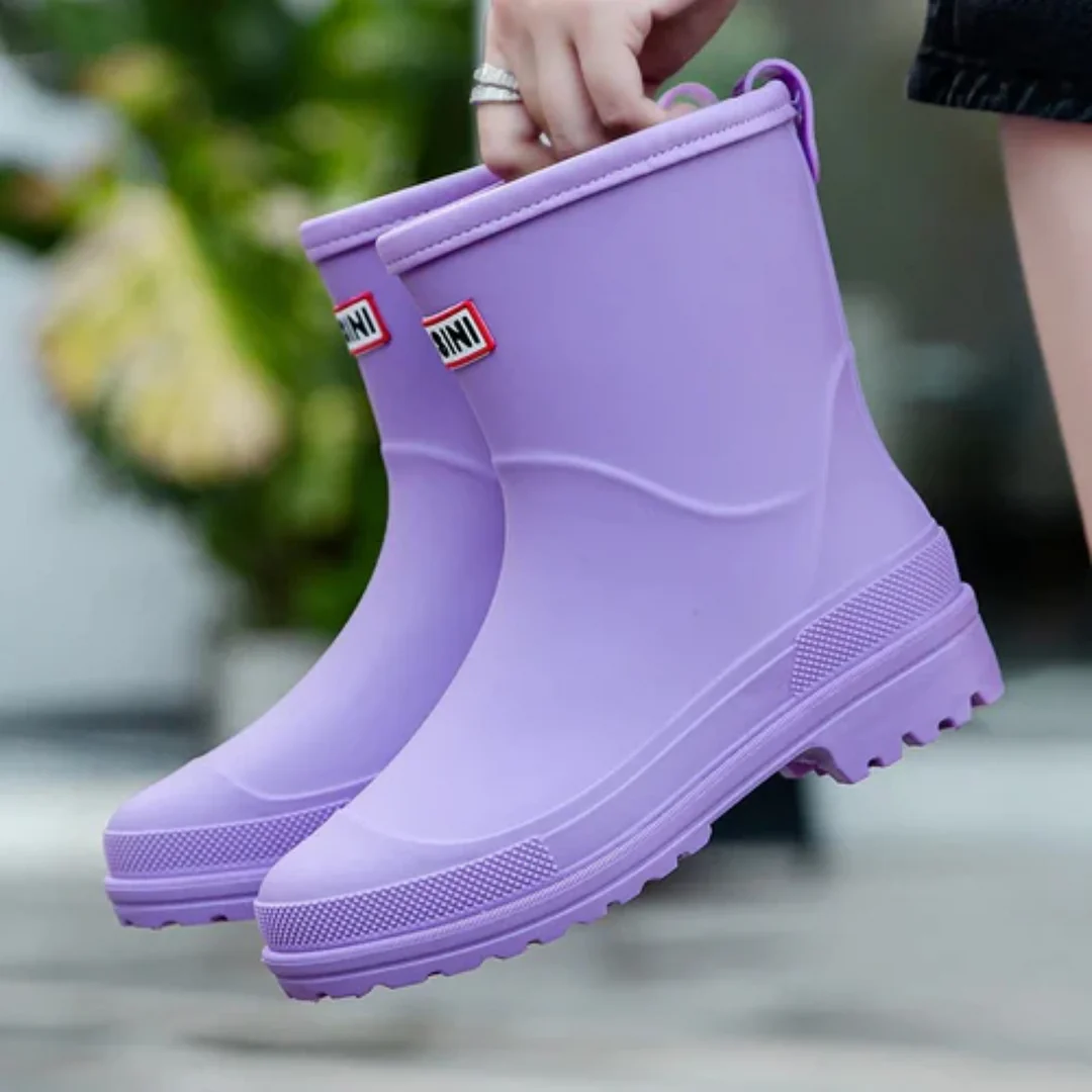 Damen Halbe Regenstiefel Norvielle Hoch Wasserfest