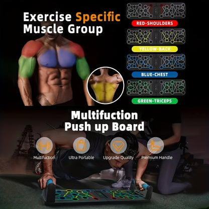Stärketraining Set für Zuhause mit Liegestützgriffen und
