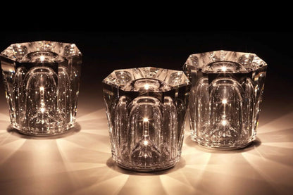 Kristall Tischlampe Diamantoptik 360° Licht Kabellos USB Aufladbar