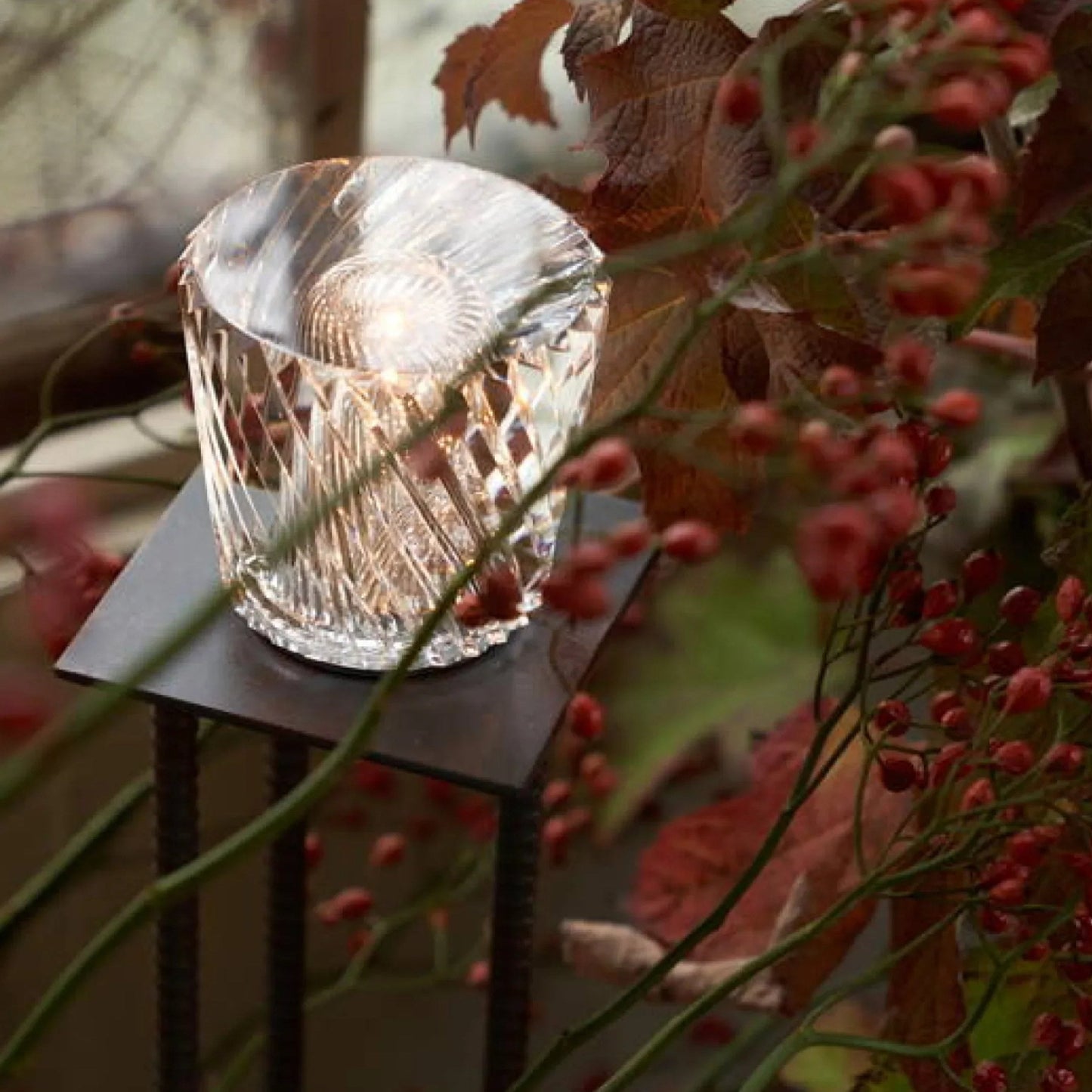Kristall Tischlampe Diamantoptik 360° Licht Kabellos USB Aufladbar
