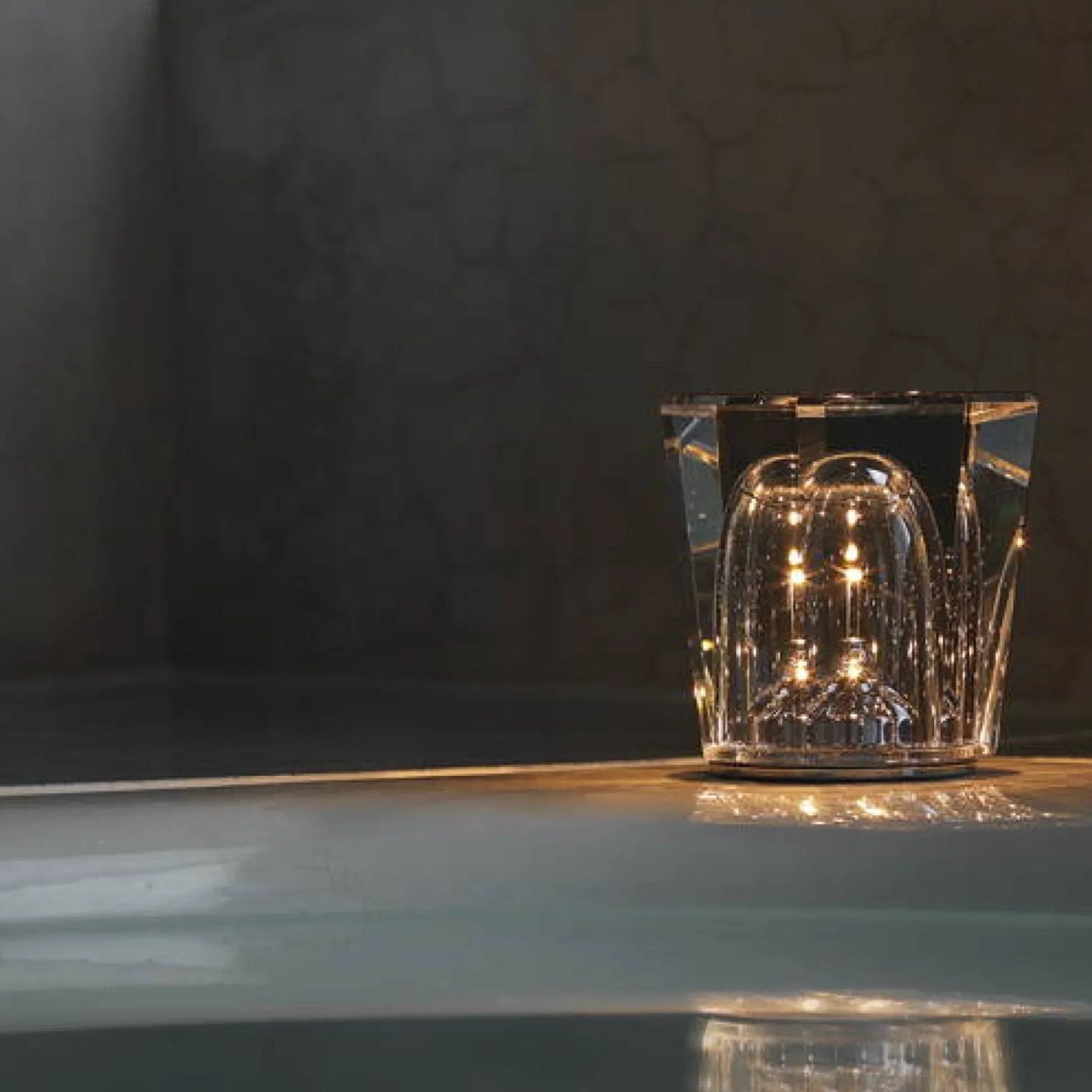 Kristall Tischlampe Diamantoptik 360° Licht Kabellos USB Aufladbar
