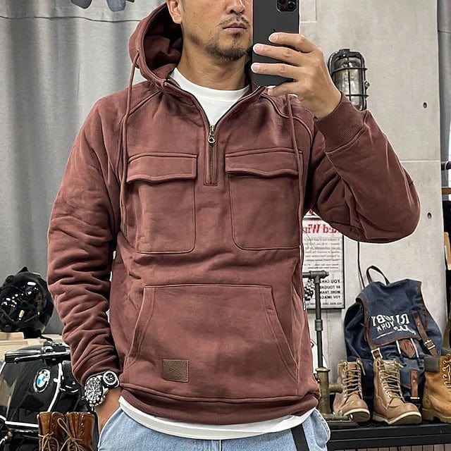 Männer Kapuzenpulli Modern Schwarz - Norvielle