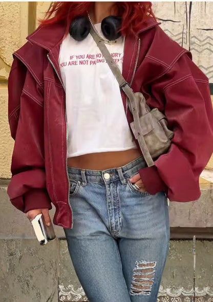 Damen Kurzjacke Reißverschluss Übergangsjacke