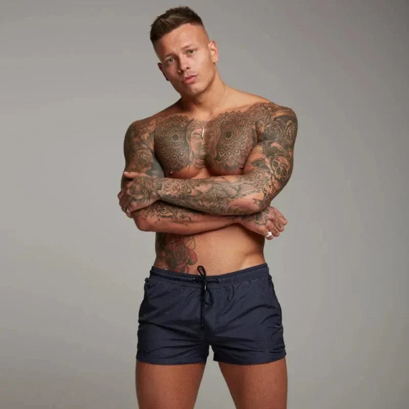 Männer Badeshorts Kurz Mit Tasche