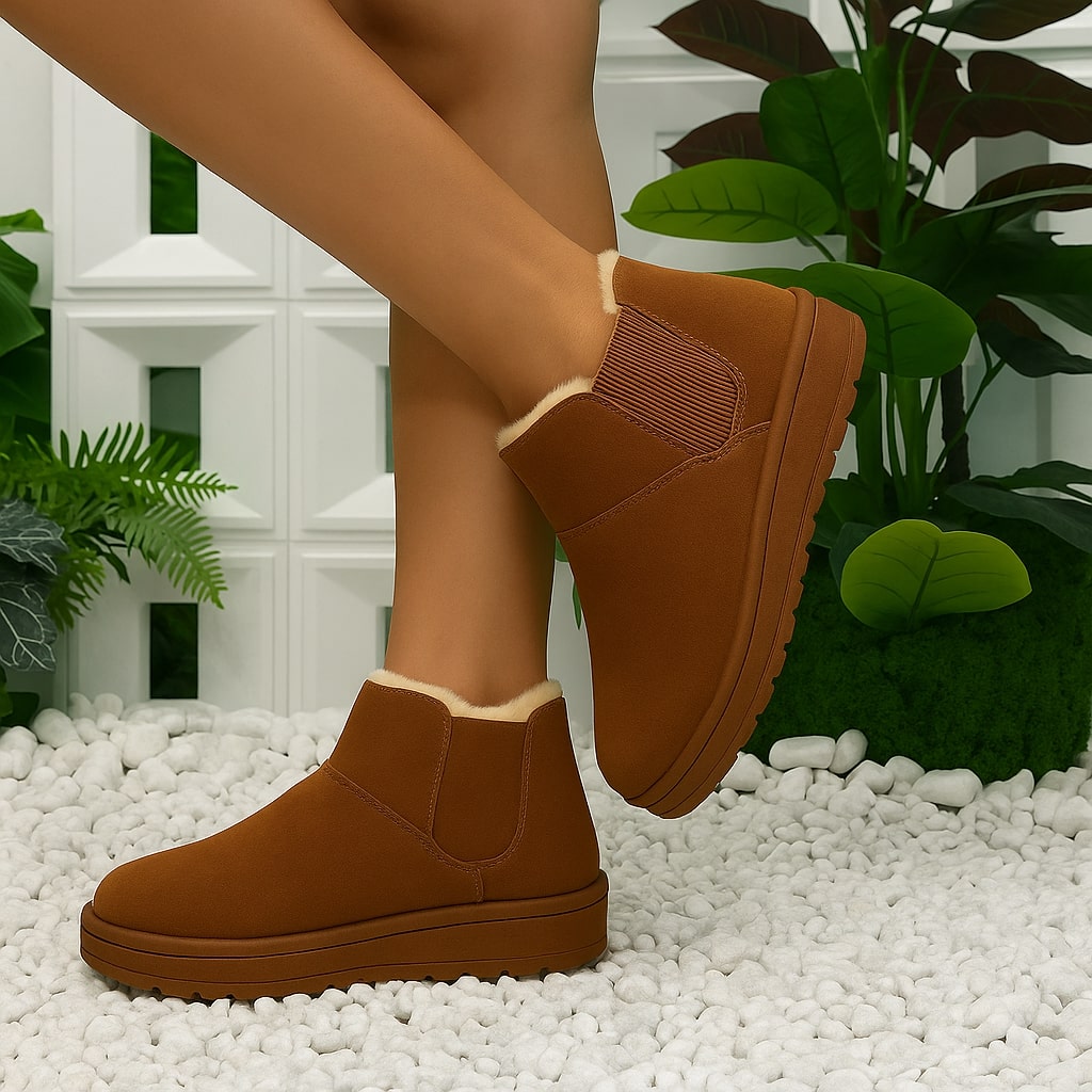 Damen Winterstiefel Warm Gefüttert