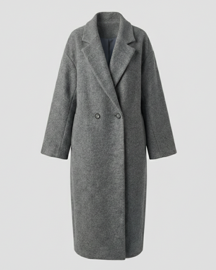 Damen Wollmantel Oversized