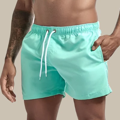Herren Badeshorts Sommer Baumwolle Kordelzug