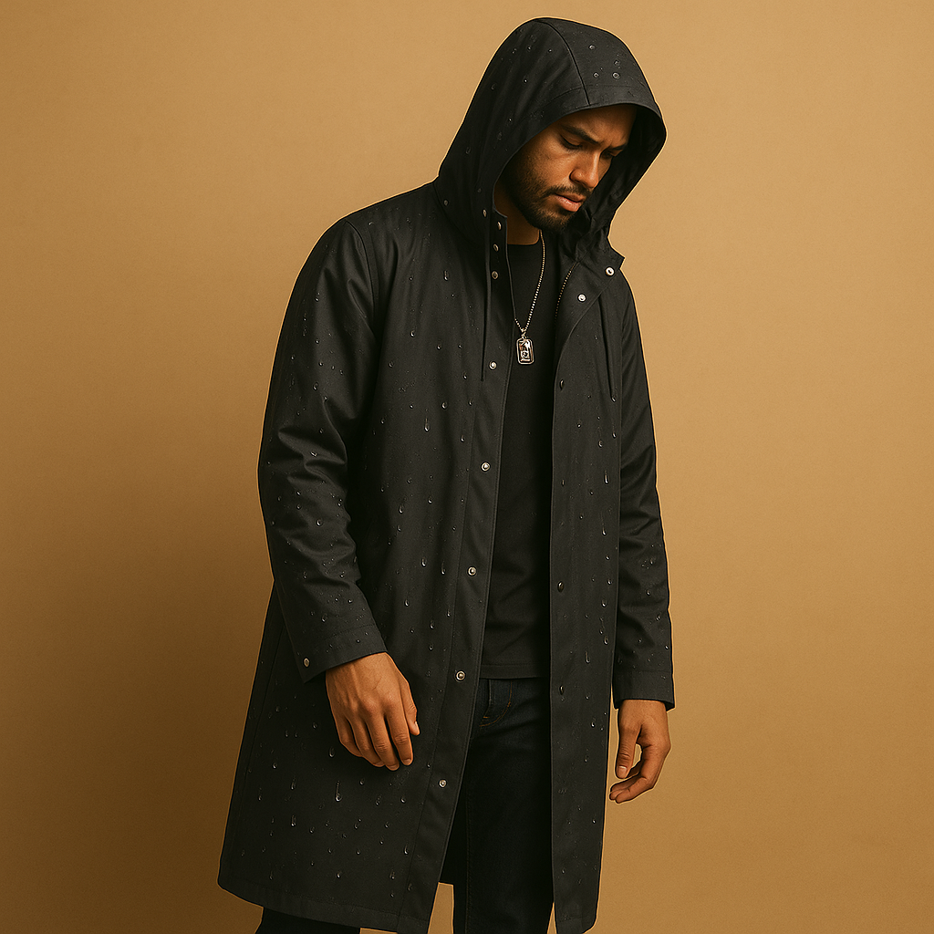 Herren Regenjacke Lang Wasserdicht EVA Bequem