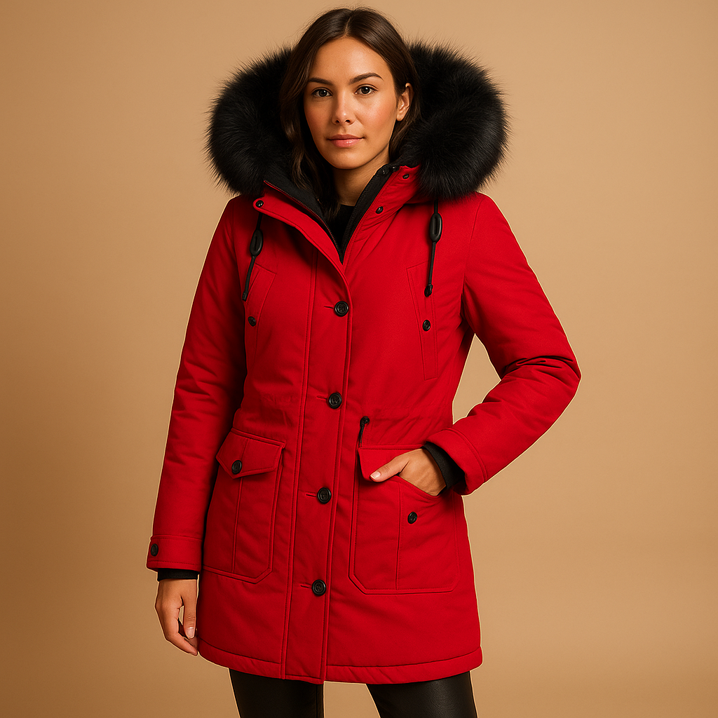 Damen Winterjacke Wasserdicht Isoliert Lang