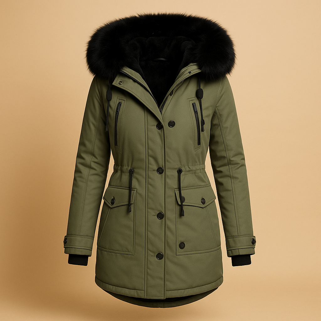 Damen Winterjacke Wasserdicht Isoliert Lang