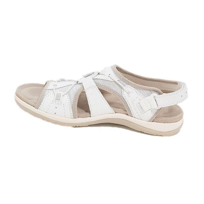 Damen Freizeitsandalen Riemen Zum Gehen Leder