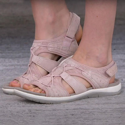 Damen Freizeitsandalen Riemen Zum Gehen Leder