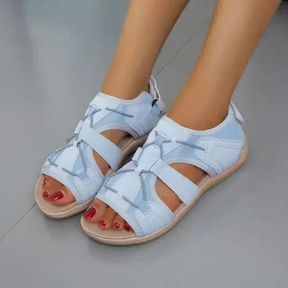 Damen Freizeitsandalen Riemen Zum Gehen Leder