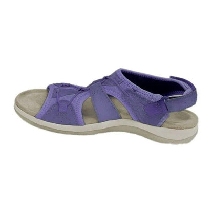 Damen Freizeitsandalen Riemen Zum Gehen Leder
