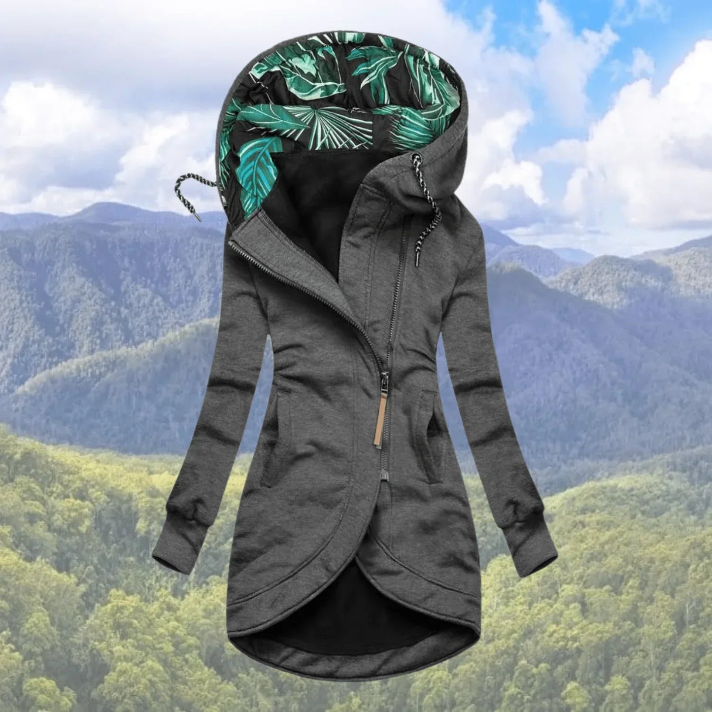 Norvielle Herren Reißverschlussjacke Mit Kapuze