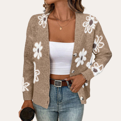 Norvielle Damen Strickcardigan Trendig
