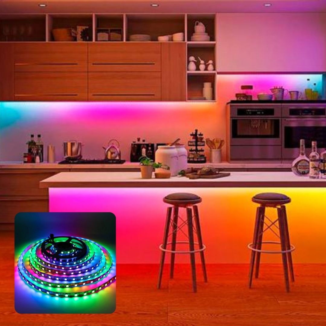 LED Streifen 15m mit App und Fernbedienung - Norvielle