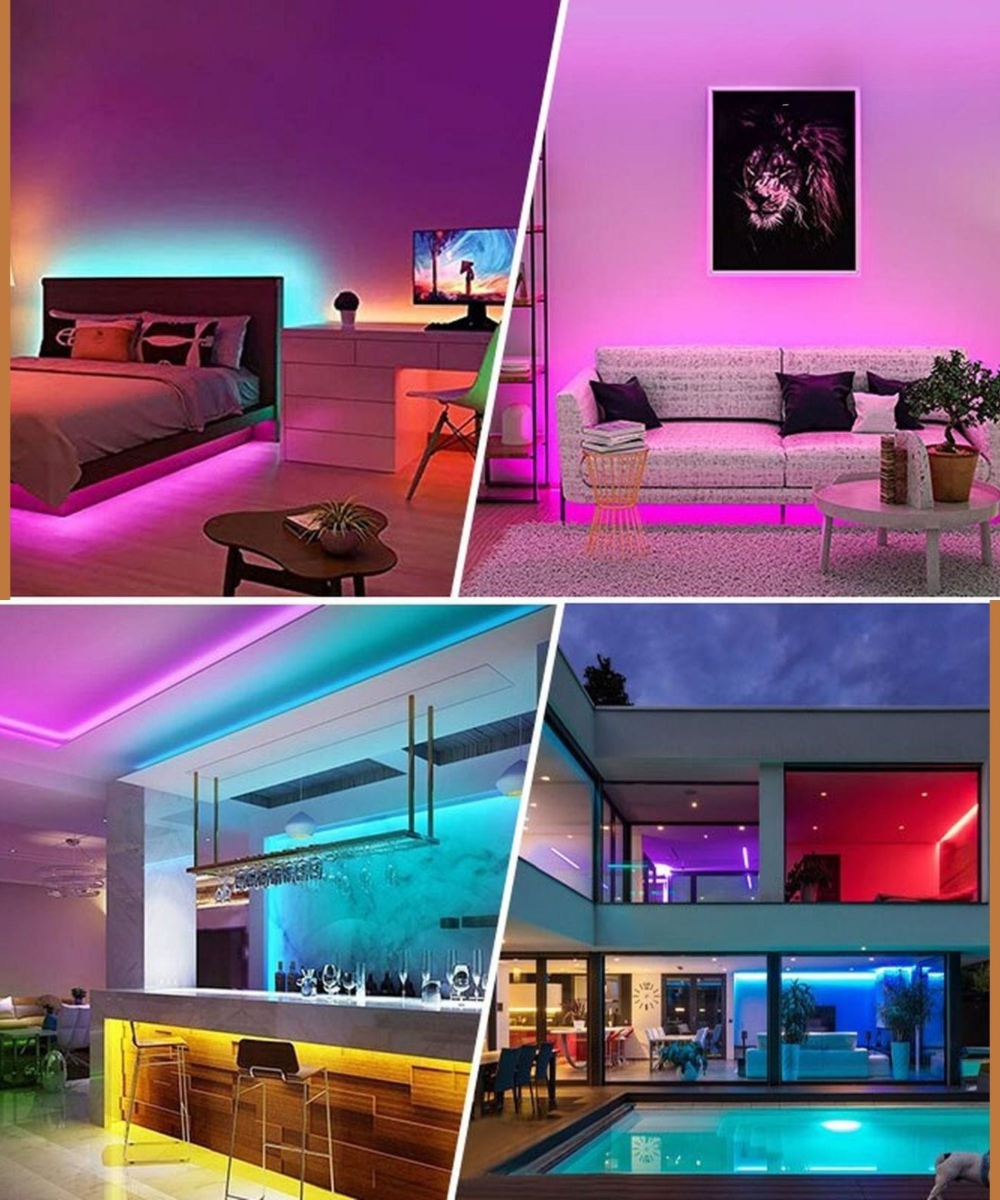 LED Streifen 15m mit App und Fernbedienung
