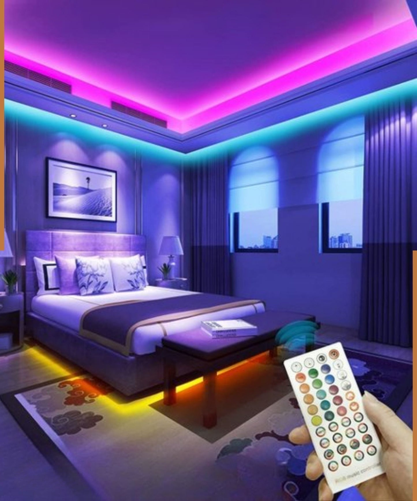 LED Streifen 15m mit App und Fernbedienung