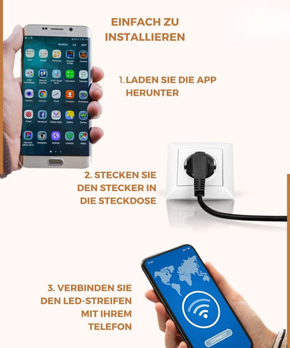 LED Streifen 15m mit App und Fernbedienung
