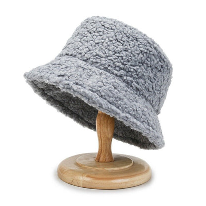 Damen Bucket Hut Weich Warm Beige