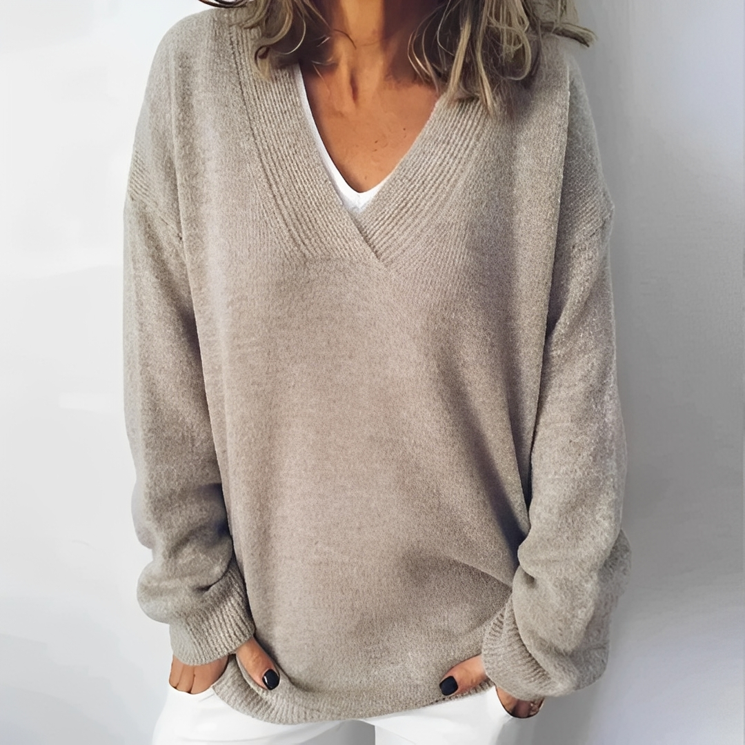 Damen Pullover Elegantes Lockeres Design - Norvielle