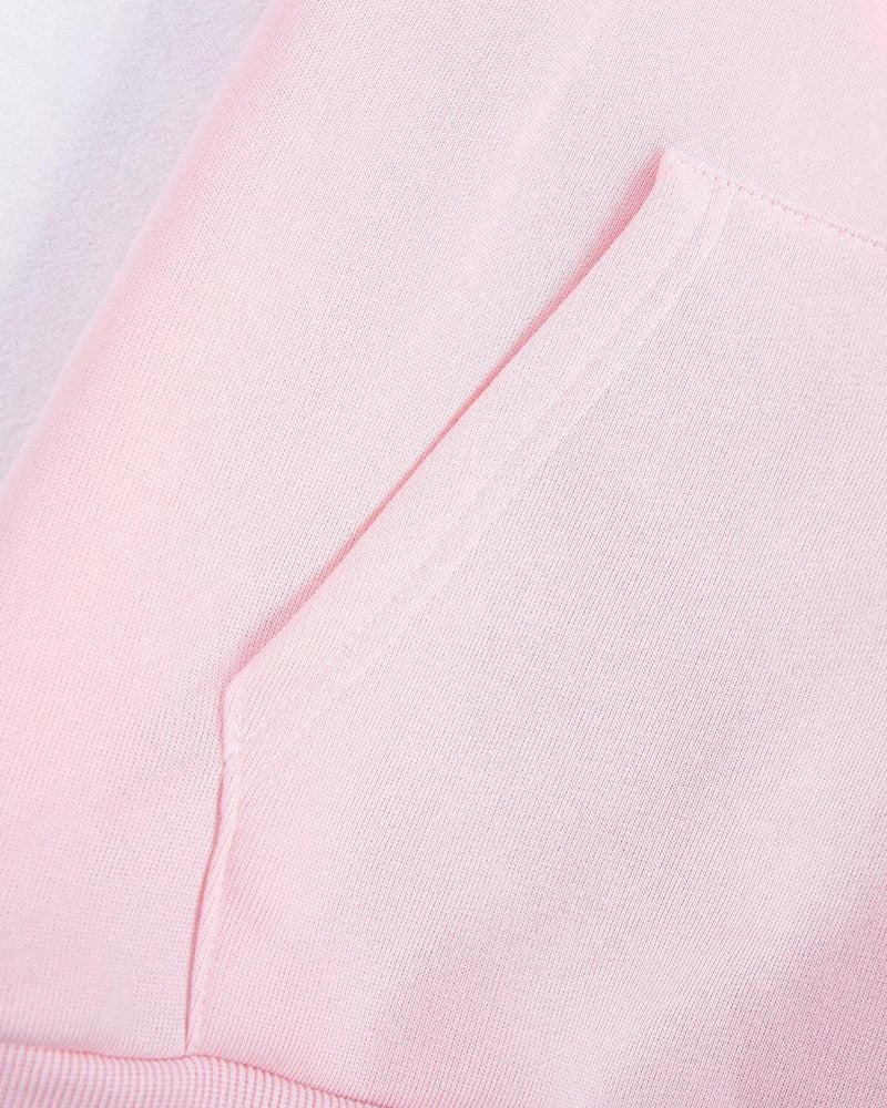 Damen Hoodie mit Knopfleiste Kordelzug Kängurutaschen
