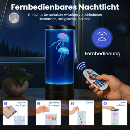 LED Tischlampe Quallen-Effekt Nachtleuchte