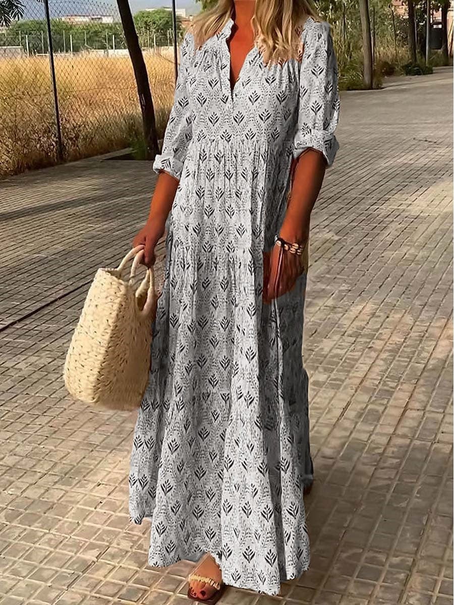 Damen Maxi Kleid Elegantes Design Schöner Schnitt