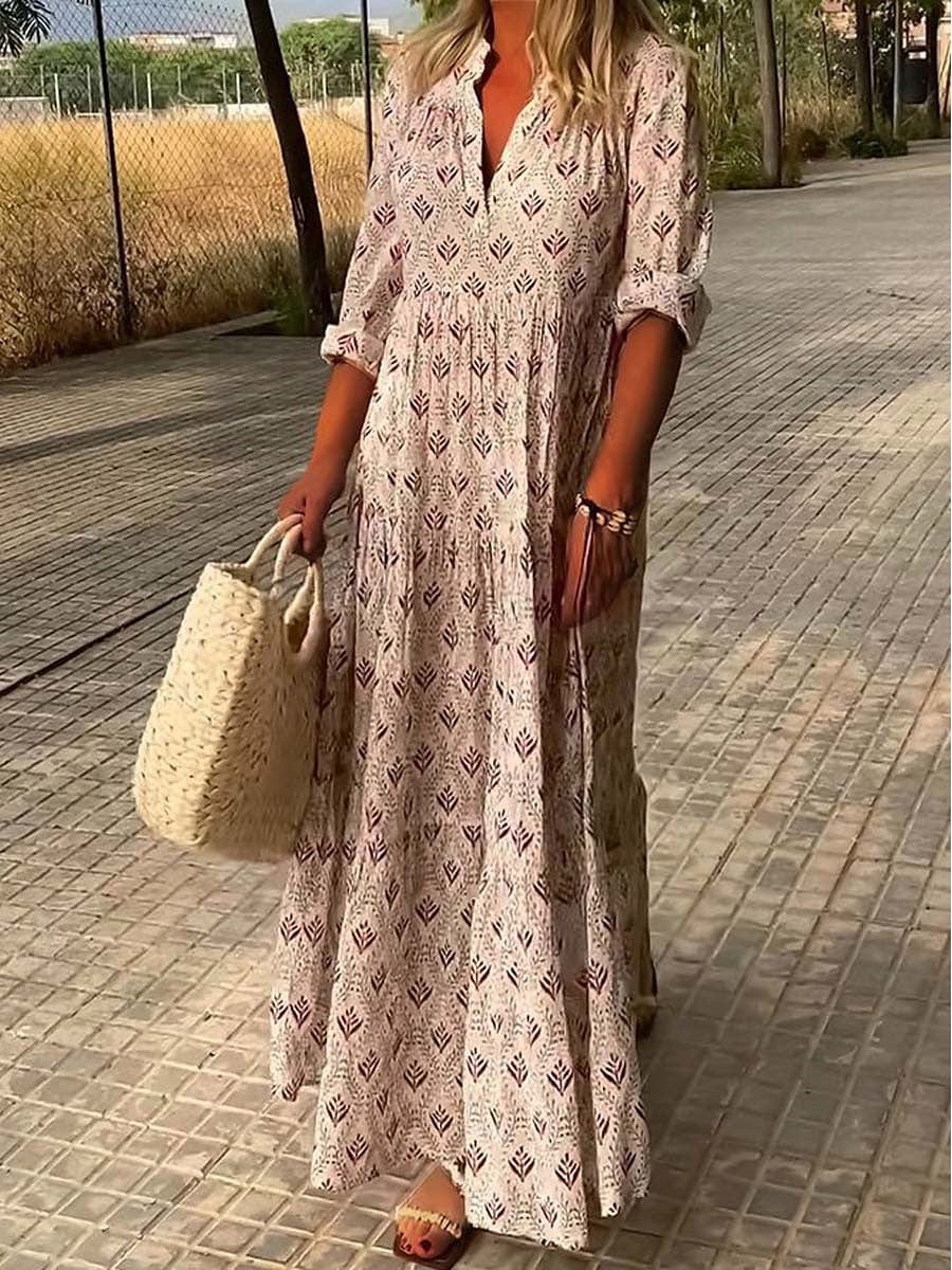 Damen Maxi Kleid Elegantes Design Schöner Schnitt - Norvielle
