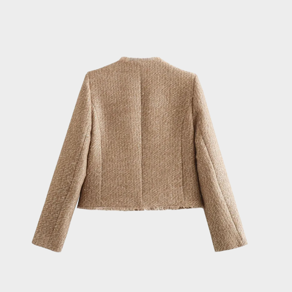 Damen Tweedjacke Beige