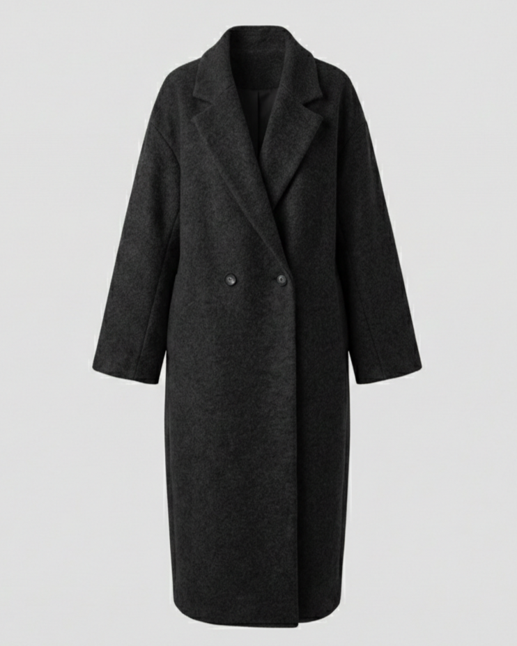 Damen Wollmantel Oversized