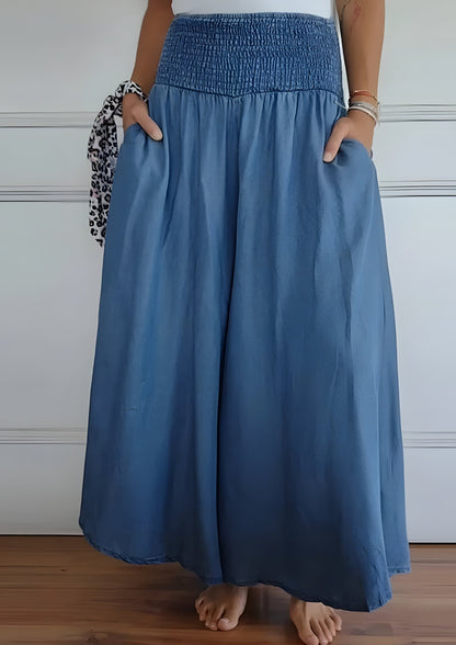 Damenhose Elastischer Bund Weites Bein Komfort