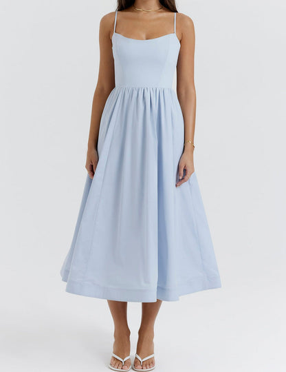 Elegantes Damen Strapless Midi-Kleid