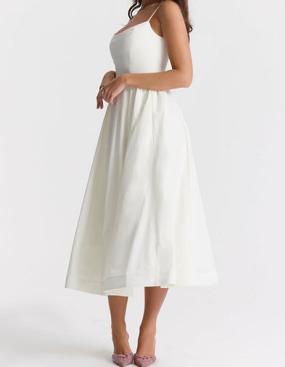 Elegantes Damen Strapless Midi-Kleid