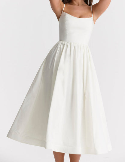 Elegantes Damen Strapless Midi-Kleid