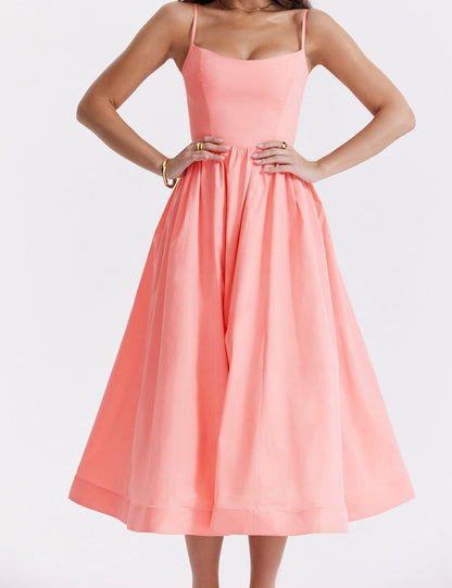 Elegantes Damen Strapless Midi-Kleid