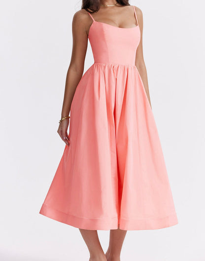 Elegantes Damen Strapless Midi-Kleid