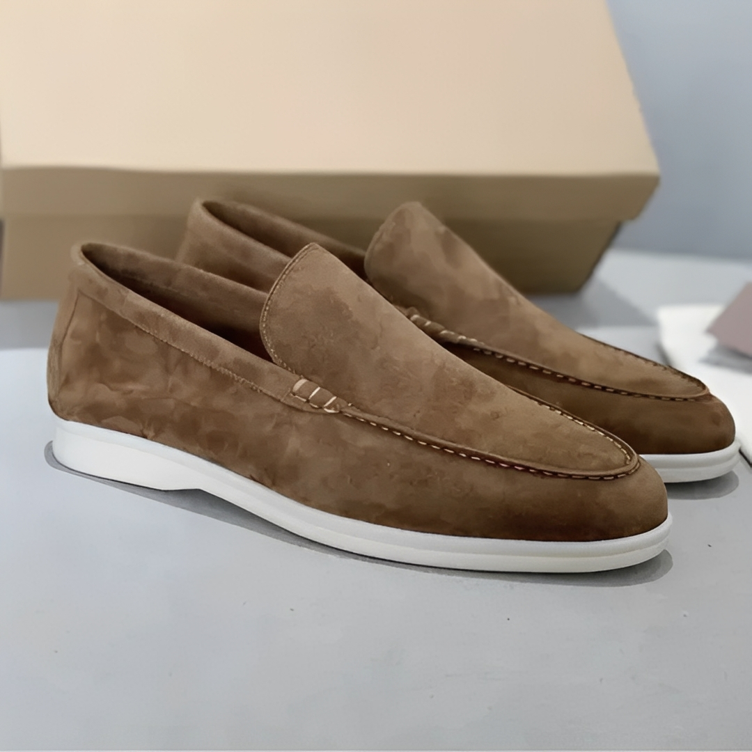 Lanz Herren Mokassins Leder Beige