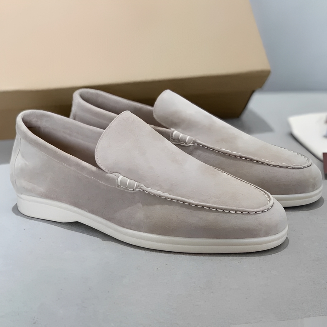 Lanz Herren Mokassins Leder Beige