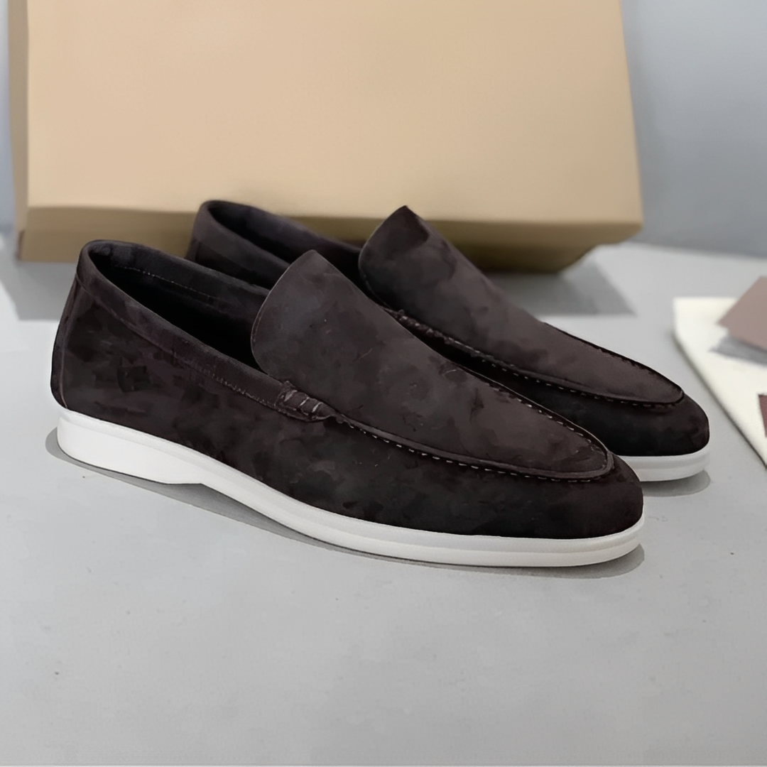 Lanz Herren Mokassins Leder Beige