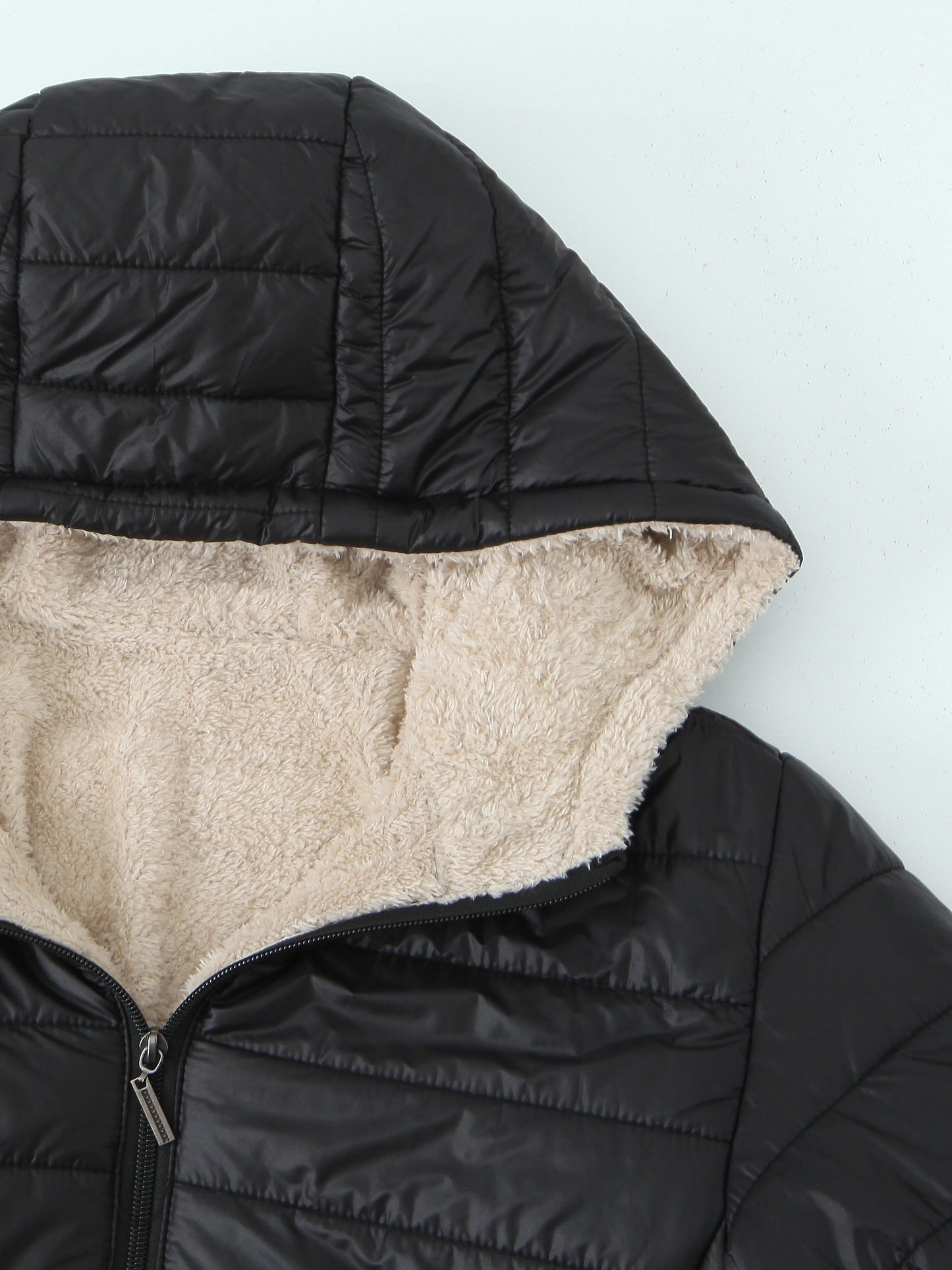 Damen Steppjacke mit Kapuze Fleece