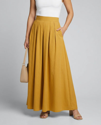 Norvielle Damen Faltrock Elegantes Design