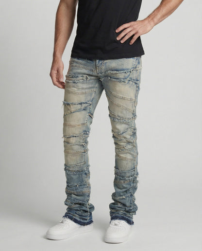 Herren Slimfit Destroyed Jeans