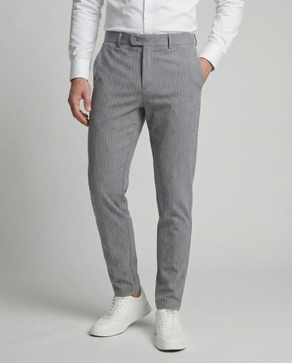 Herren Anzughose Nadelstreifen Stretch